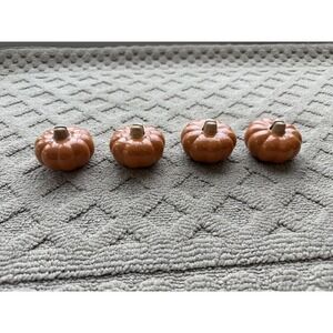 Hobby Lobby Fall‎ / Thanksgiving  Set Of 4 Ceramic Pumpkin Place Card Holders